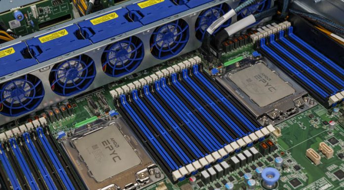 Tyan Transport HX TS75-B8252 Review Dual AMD EPYC PCIe Gen4 Tyan Transport HX TS75 B8252 AMD EPYC CPU Sockets And DIMMs