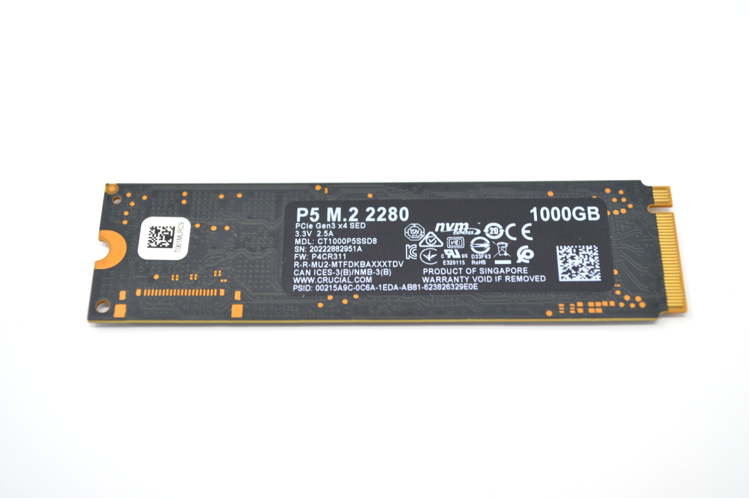 Crucial P5 1 TB M.2 NVMe SSD Review