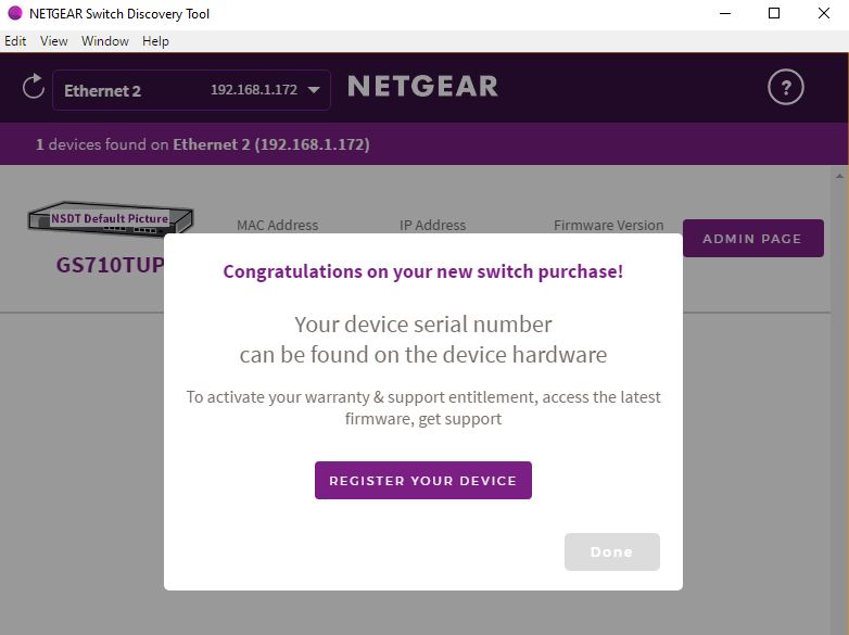 Netgear Switch Discovery Tool