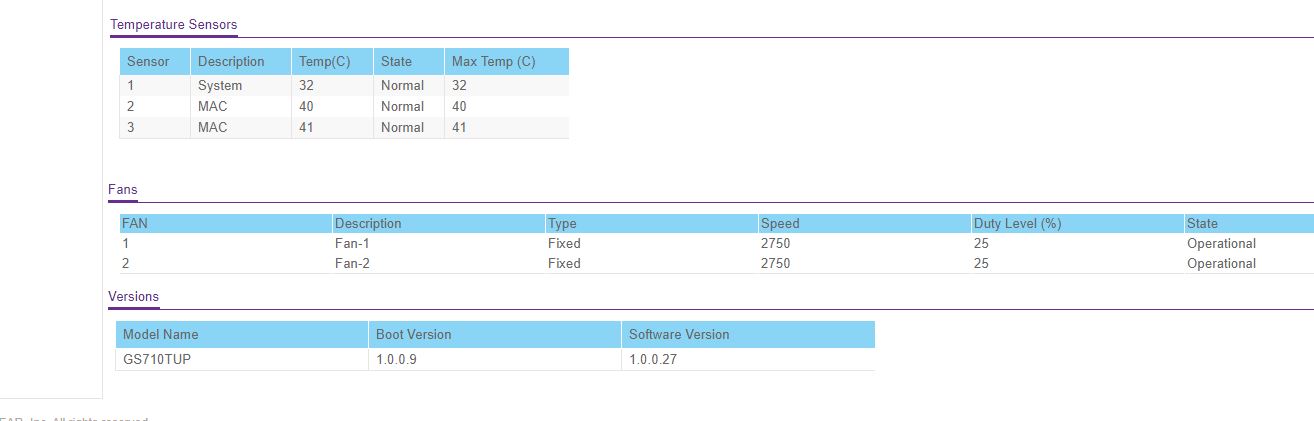 Netgear WebGUI Fan Speed Too Loud