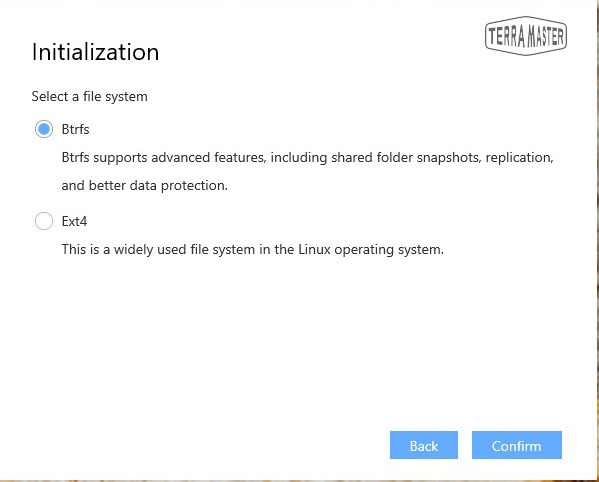 TerraMaster F2 422 Select File System