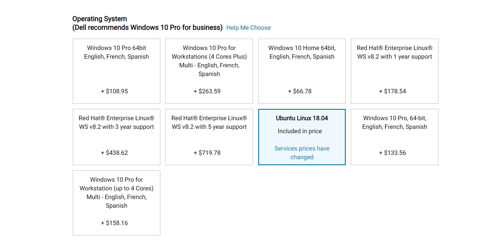 Dell Precision 3640 OS