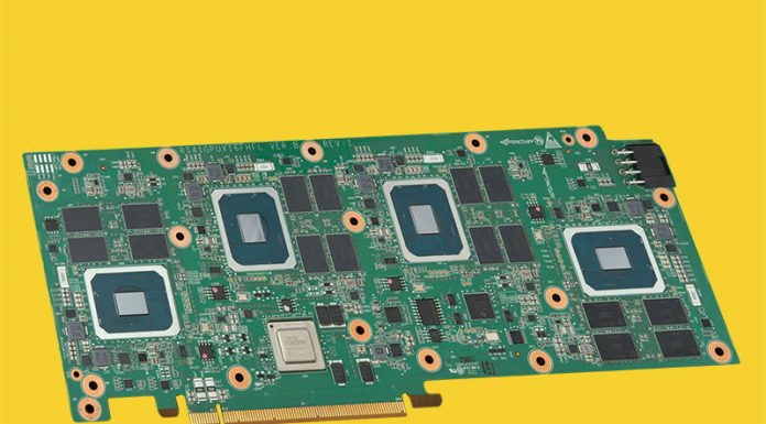 Intel Server GPU Shown for Video Transcoding Applications H3C XG310 PCIe Card Showing Four Intel Server GPUs And 32GB Of Memory