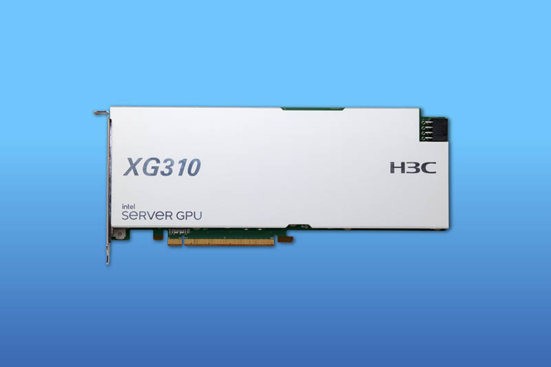 H3C XG310 PCIe With 4x Intel Server GPU Angle