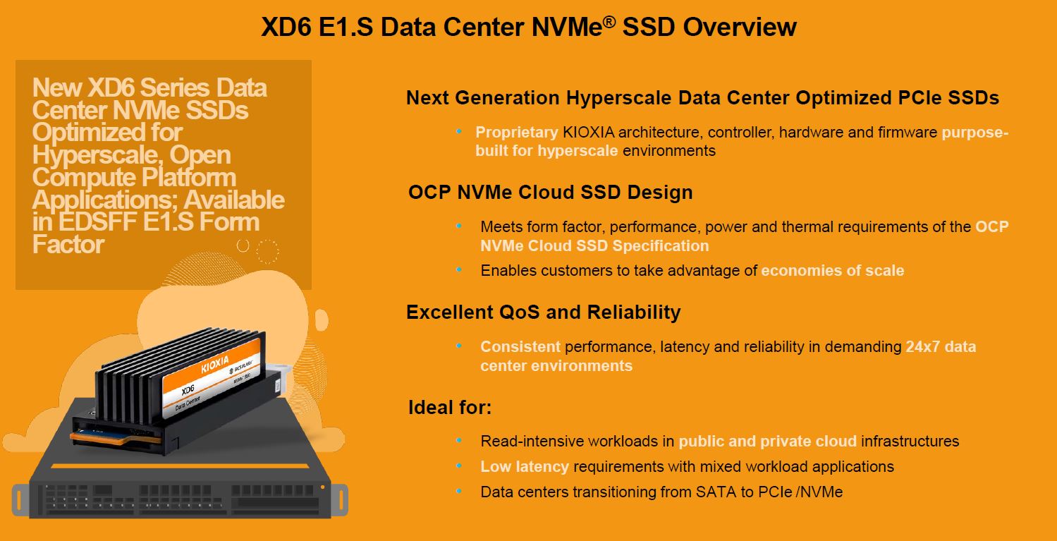 Kioxia XD6 E1.S Edition Overview