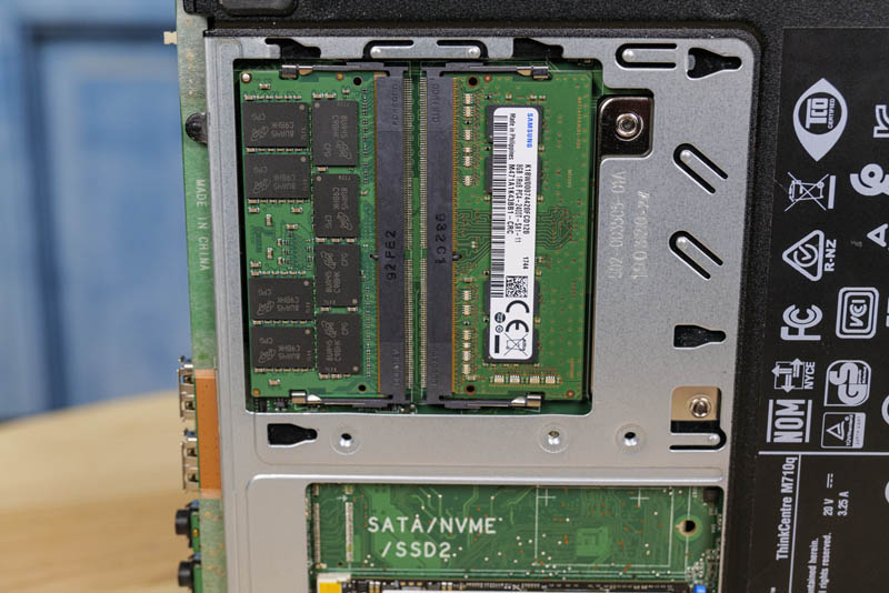 Lenovo ThinkCentre M710q Tiny DDR4 SODIMMs