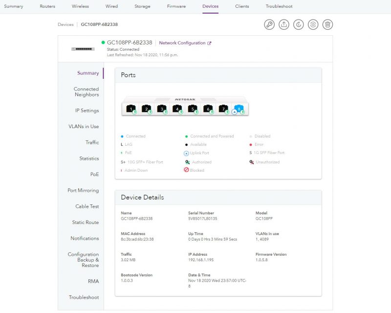 Netgear GC108PP Insight Switch Setup