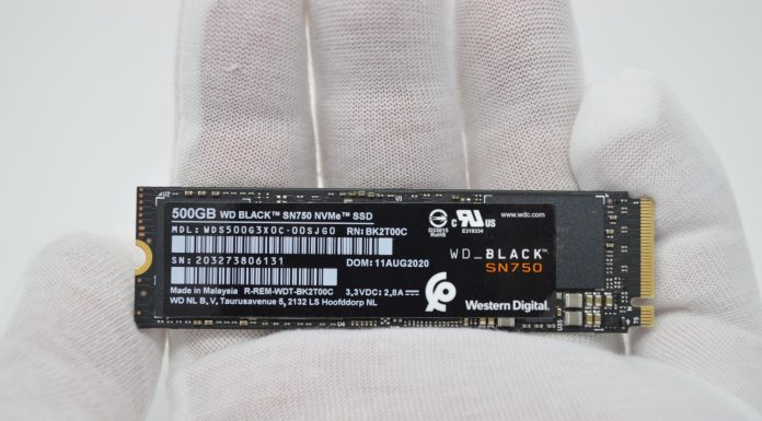 WD Black SN750 500GB NVMe SSD Review WD Black SN750 500GB In Hand