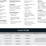 Crucial P2 1TB Specs