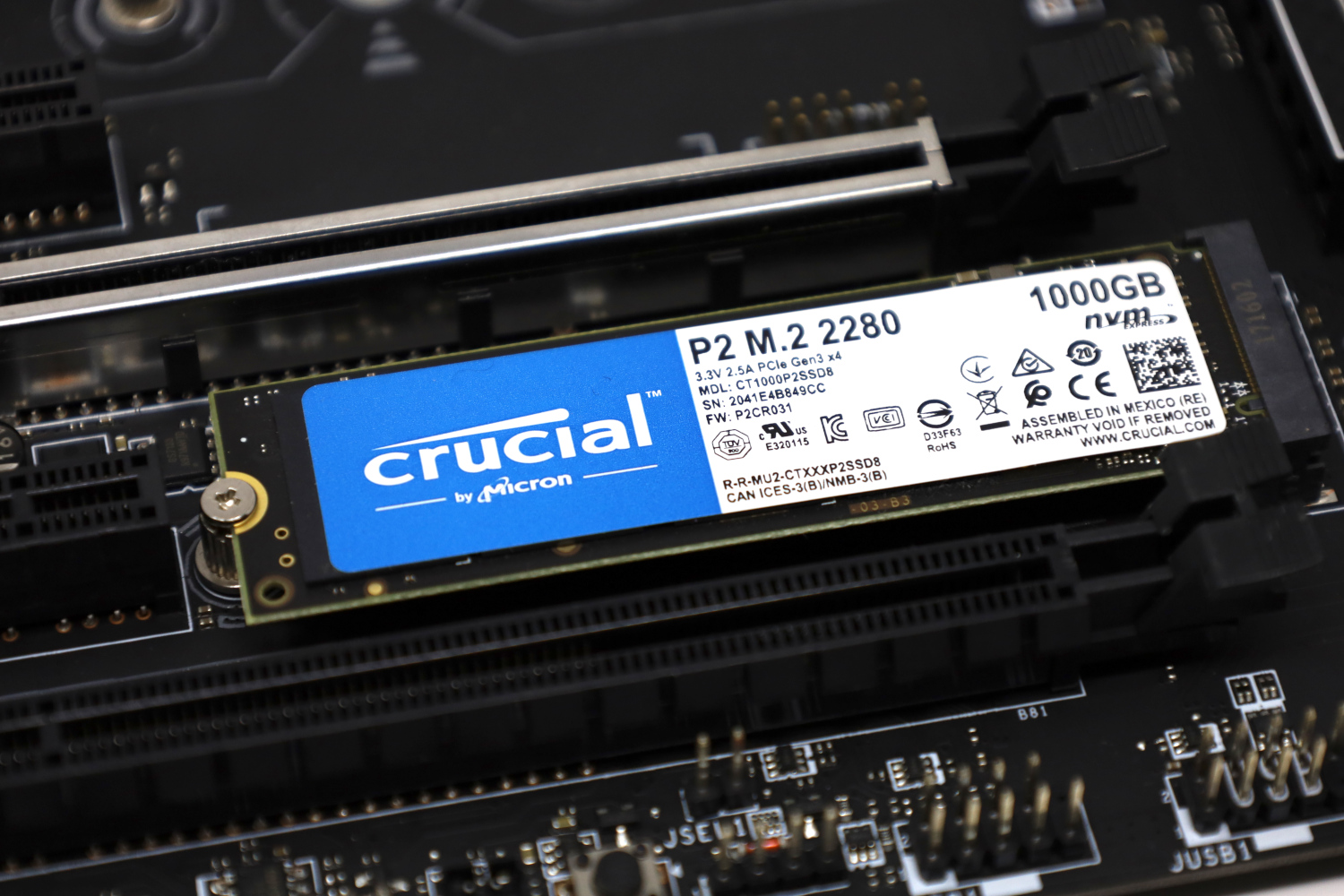 ct500p2ssd8 Crucial 3d NAND nvme PCIe m.2 SSD fino a 2400mb/s 