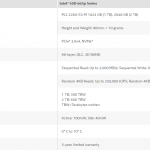 Intel 665p 1TB Specs