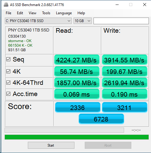 PNY CS3040 1TB ASSSD 10GB