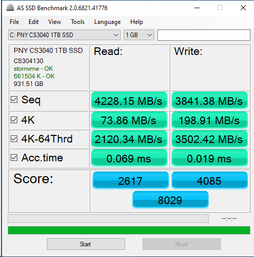 PNY CS3040 1TB ASSSD 1GB