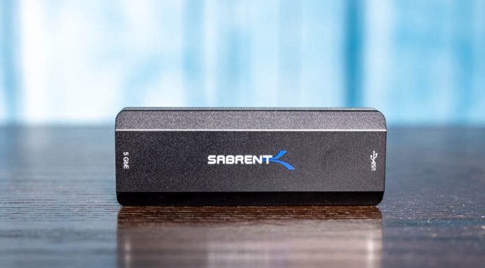 Sabrent NT-SS5G Review USB to 5GbE NIC Sabrent NT SS5G USB 3 To 5GbE NIC Top Label