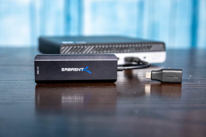 Sabrent USB 3 To 2.5GbE Connected