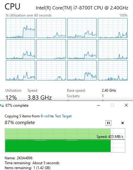 Startech 5GbE Adapter Data Transfer