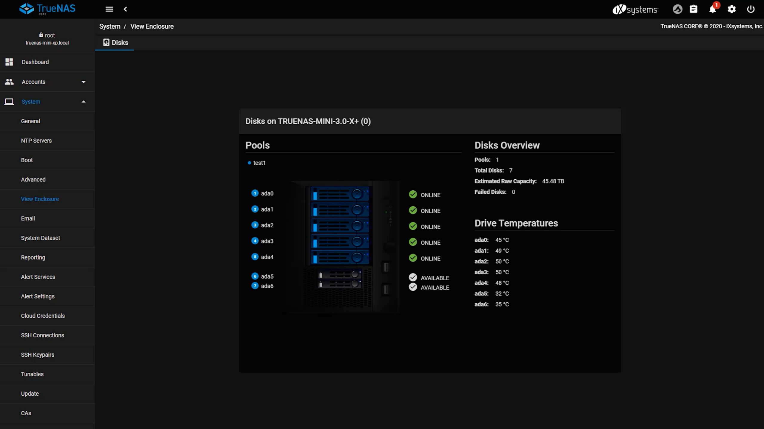 TrueNAS Mini X Plus With TrueNAS Core Enclosure Management