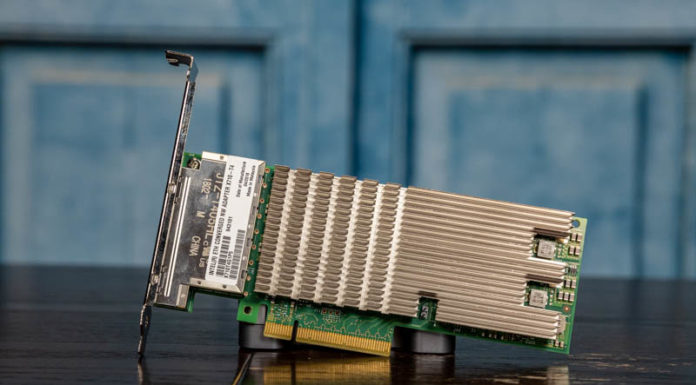 Intel X710-T4 Quad-port 10Gbase-T NIC Review Intel X710 T4 Front