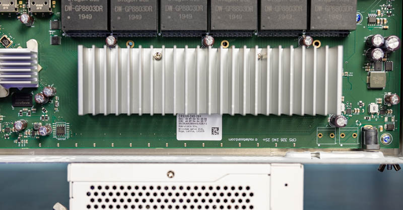 MikroTik CRS326 24G 2S+IN Heatsink And Labels