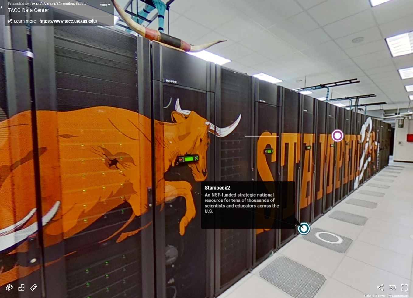 TACC Data Center Tour 2021 Matterport Stampede 2