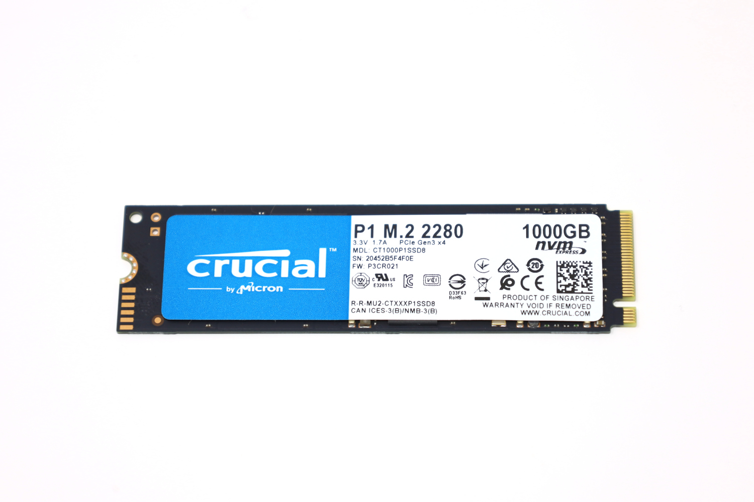 Drastisk spiselige Gør det ikke Crucial P1 1TB NVMe SSD Review - ServeTheHome