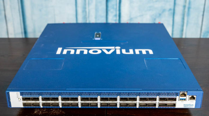 Inside an Innovium Teralynx 7-based 32x 400GbE Switch Innovium Teraswitch 7 Front 1