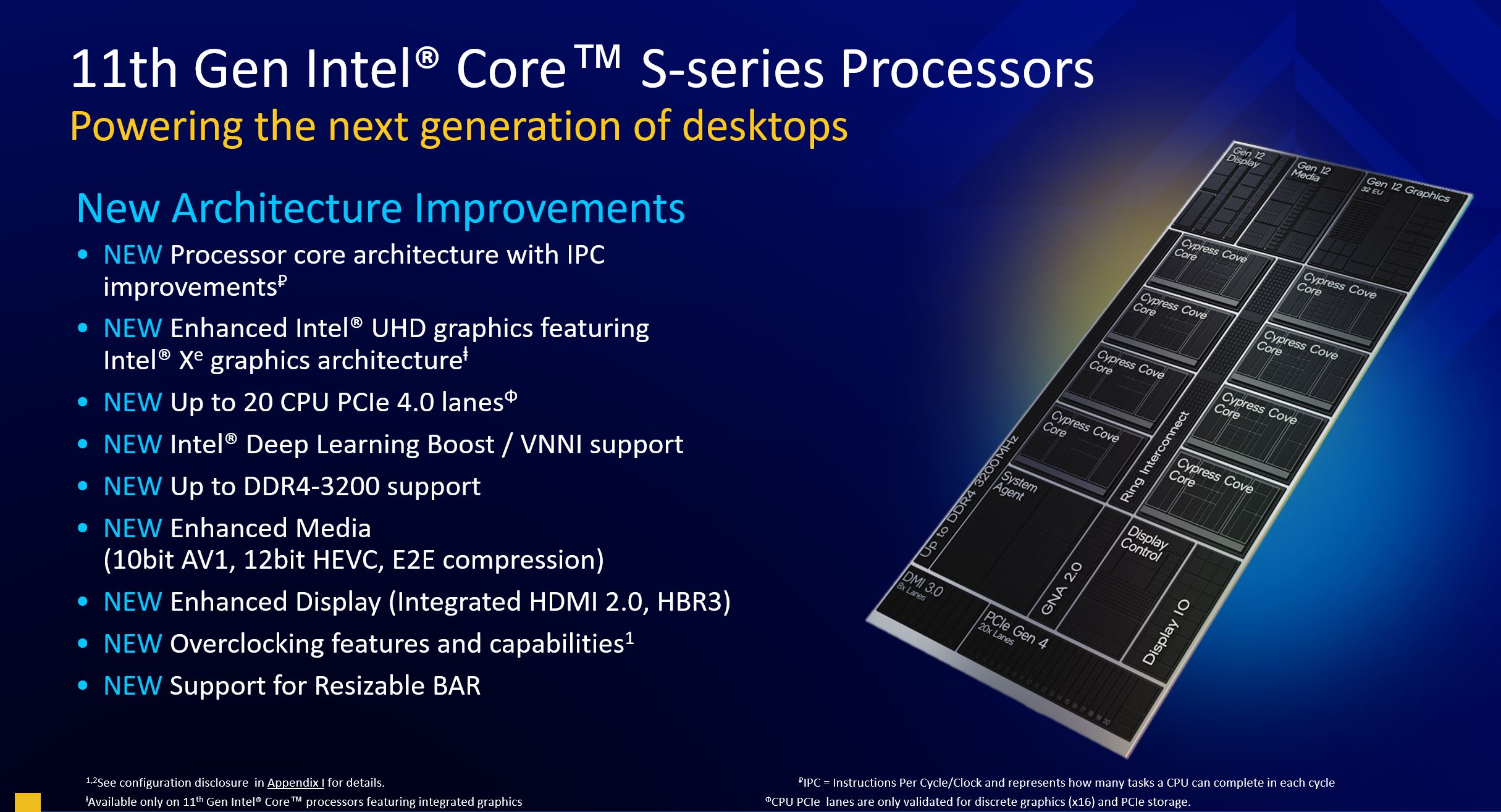 Intel 11th Gen Core Desktop Rocket Lake S New Features