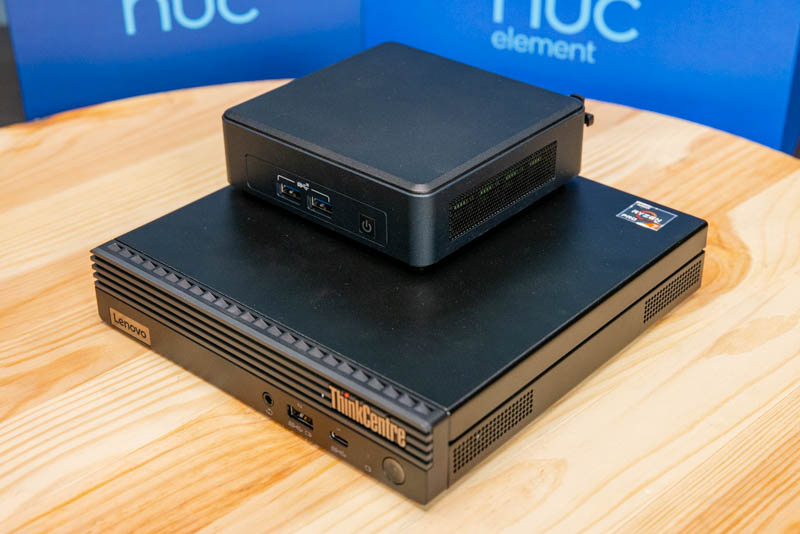 Intel NUC11TNKi5 Atop Lenovo M75q Tiny Gen2