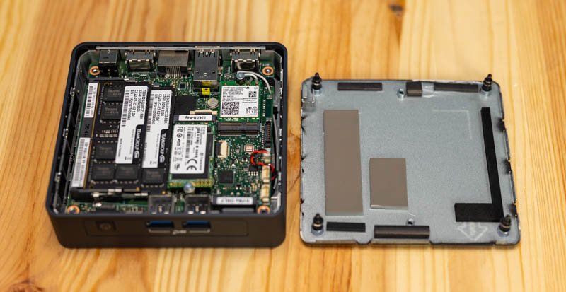 Intel NUC11TNKi5 Bottom Cover Off