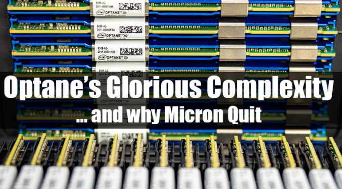 Glorious Complexity of Intel Optane DIMMs and Micron Exiting 3D XPoint Intel Optane Glorious Complexity Cover