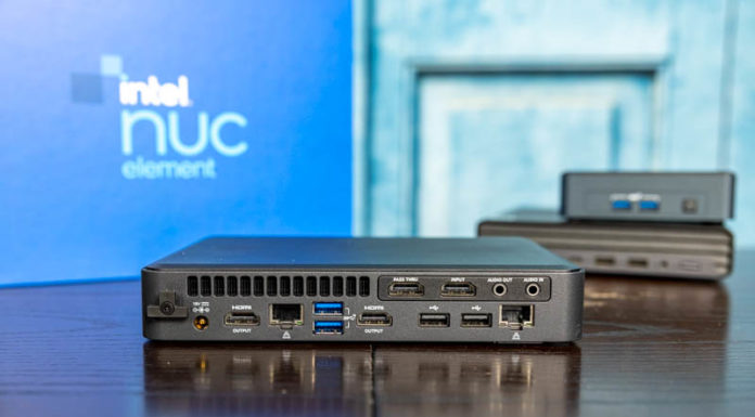 Intel NUC 11 Compute Element AV Review Intel NUC 11 Element Rear 3