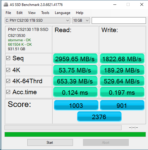 PNY CS2130 1TB ASSSD 10GB