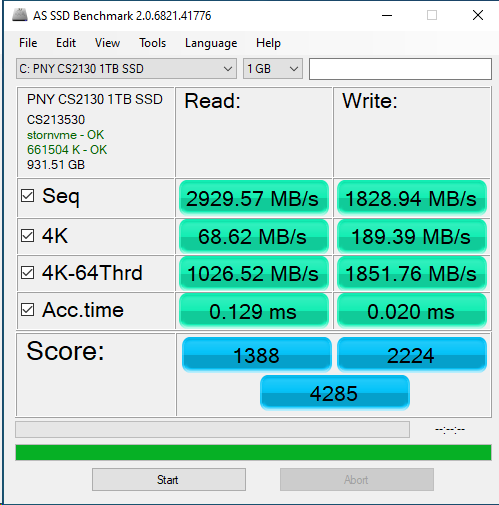 PNY CS2130 1TB ASSSD 1GB