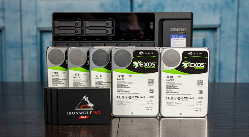 QNAP TVS H1288X Seagate Exos 12TB And IronWolf