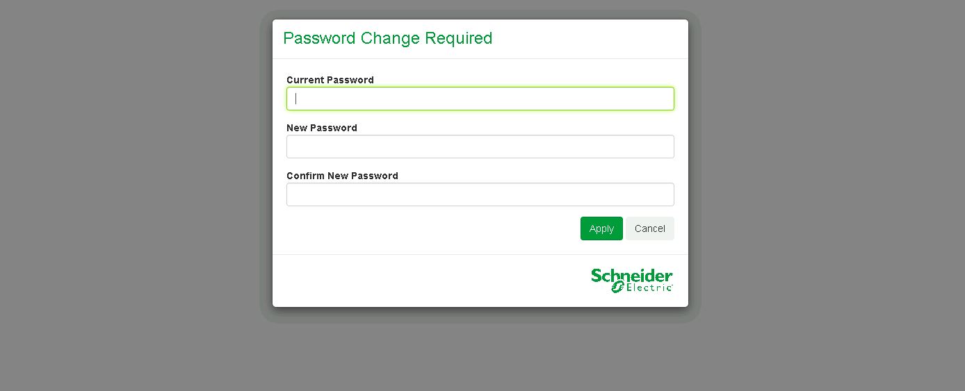 Schneider Electric APC Password Change