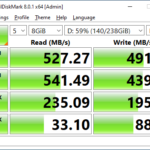 ADATA SU800 256GB CrystalDiskMark 8GB