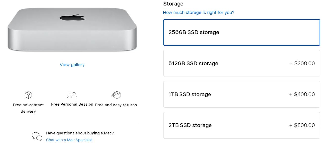 Mac Mini M1 Storage Upgrade