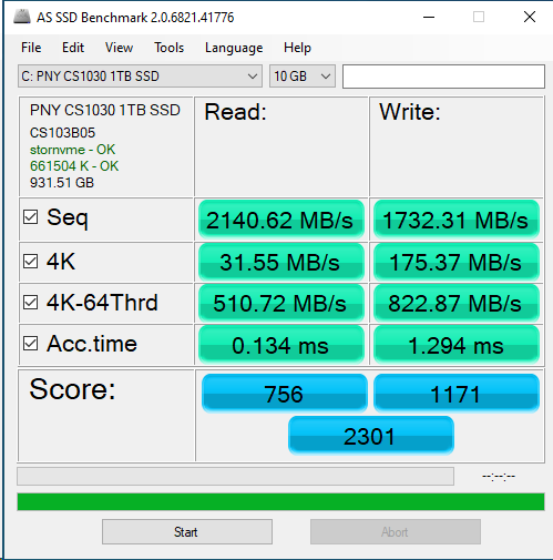 PNY CS1030 1TB ASSSD 10GB