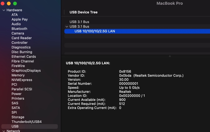UGREEN USB 3 Type C To 2.5GbE MacOS Apple M1 Arm