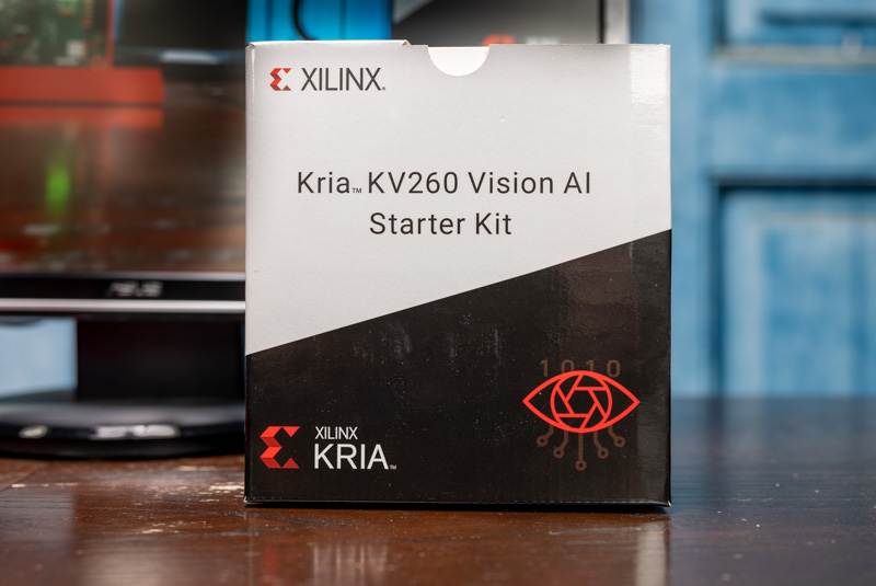 Xilinx Kria KV 260 Vision AI Starter Kit Running With Box And Logitech Camera 1