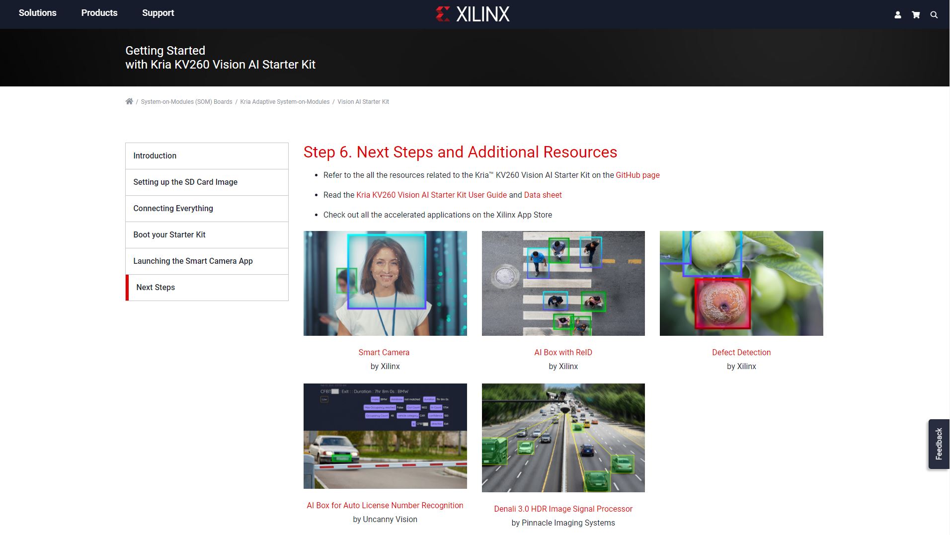 Xilinx Kria Launch Apps