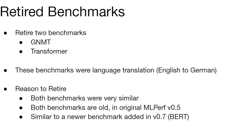 MLPerf Training V1.0 Retired Benchmarks