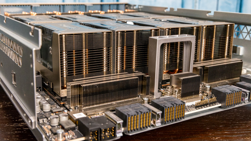 Inspur NF5488A5 NVIDIA HGX A100 8 GPU Assembly Heatsinks Side