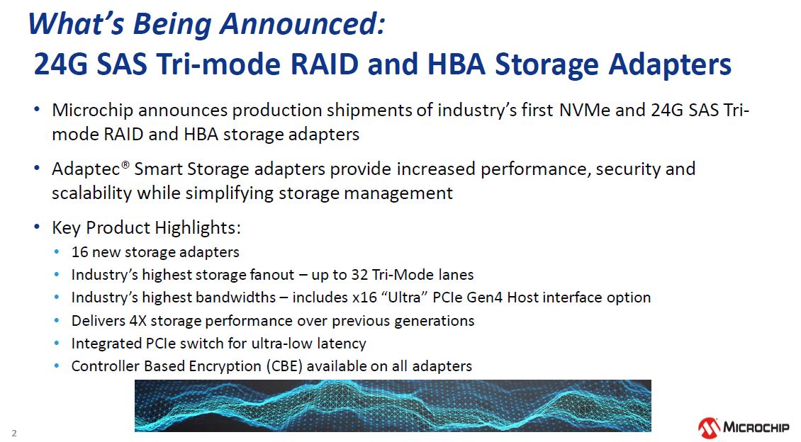 Microchip NVMe And 24G SAS Tri Mode RAID And HBA Storage Adapter Announcement Summary