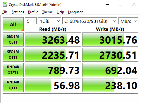 Seagate Barracuda 510 1TB CrystalDiskMark 1GB