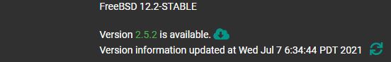 PfSense 2.5.2 Upgrade Available