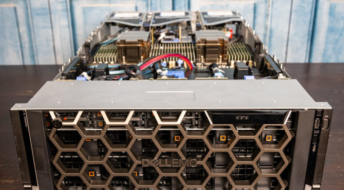 Dell EMC PowerEdge XE8545 Review AMD EPYC and NVIDIA Redstone Server Dell EMC PowerEdge XE8545 Front With Fans And Bezel