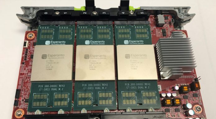 Esperanto ET-SoC-1 1092 RISC-V AI Accelerator Solution at Hot Chips 33 HC33 Six Esperanto ET SoC 1 Chips Deployed In Yosemite V2 On Glacier Point V2