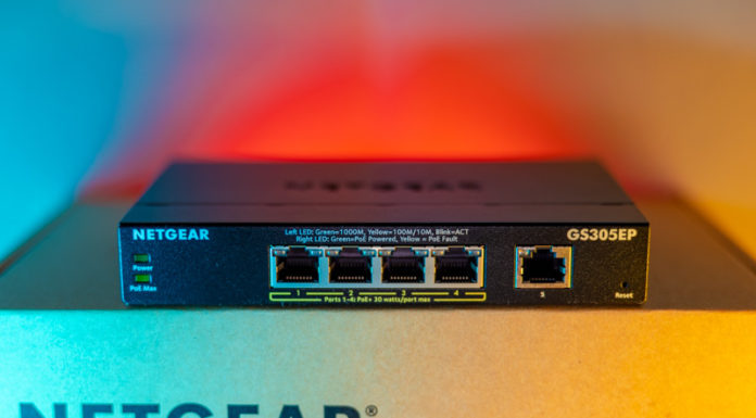 Netgear GS305EP Review PoE+ 63W Switch with L2 Management Netgear GS305EP Front Cover