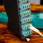 Fiber Optic Cassettes Corning CCH 24 Port Cassette Front With LC Cable